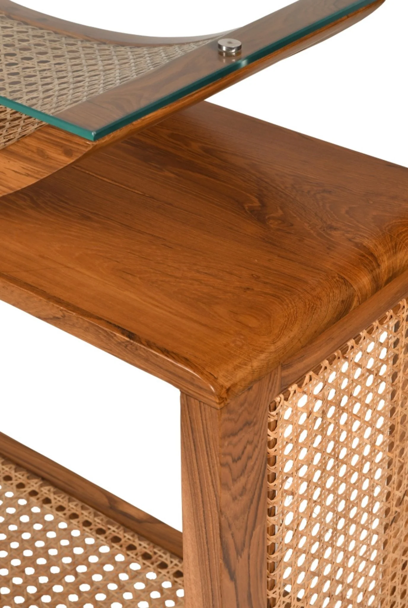 Arch Cane Teakwood Console Table (Shipping Only In India) - Image 3