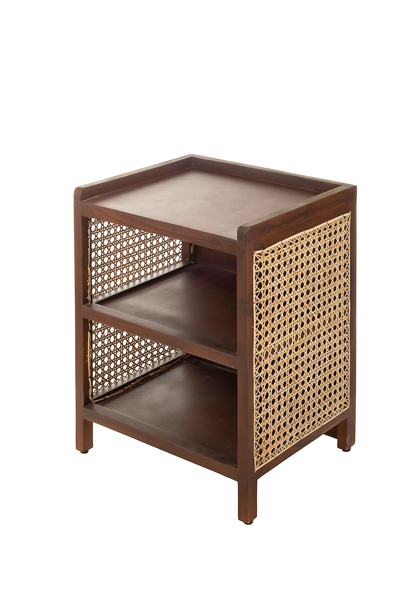 Asbury Brown Cane Side Table - Image 3