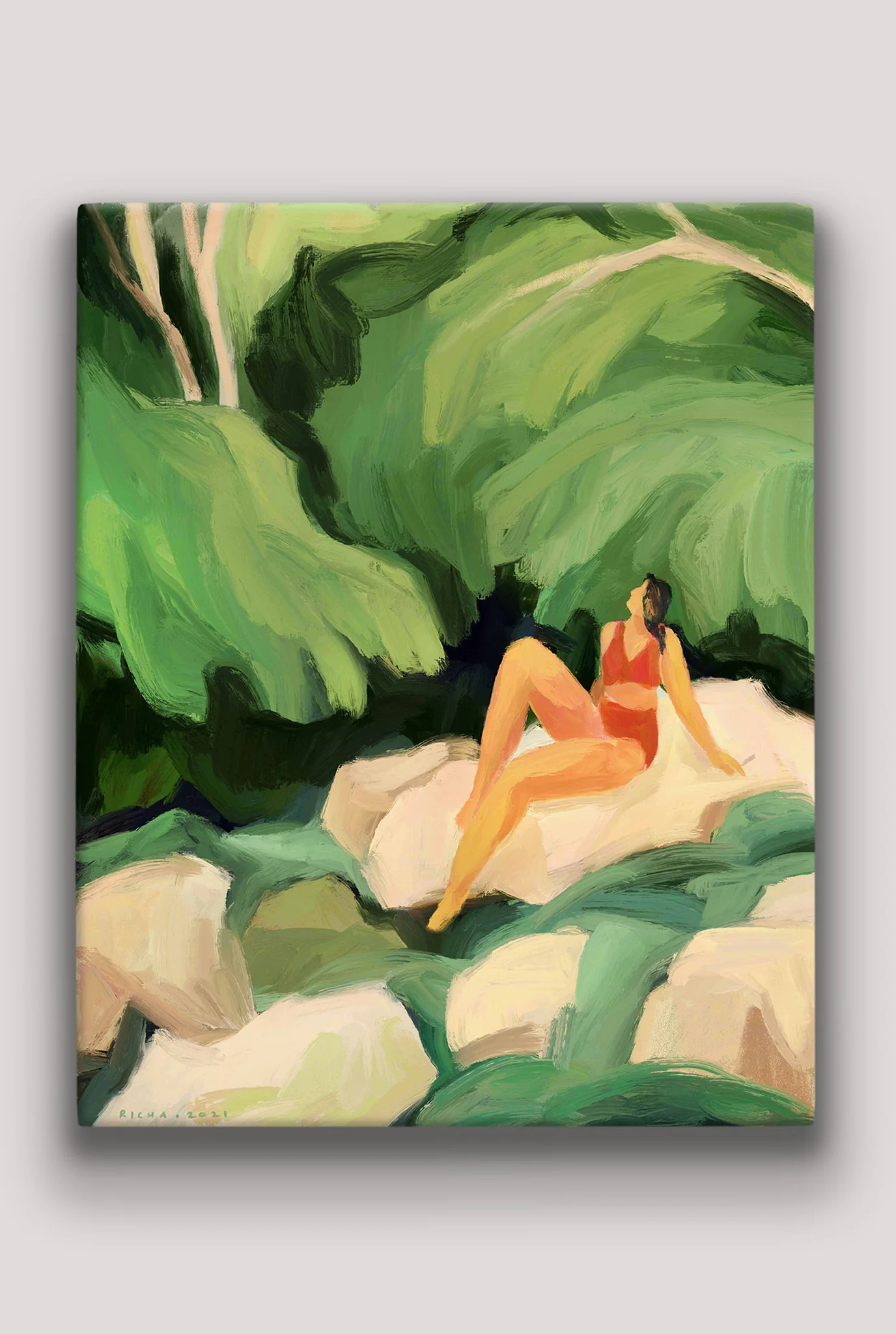 Backyard Stream Art Print