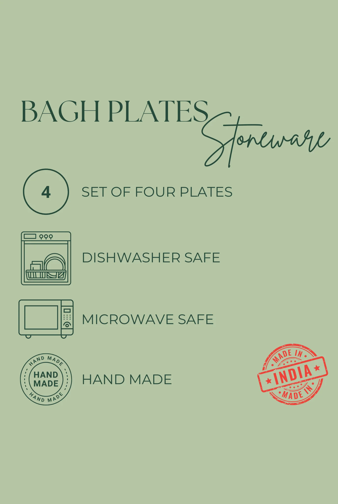 Bagh plates - set of four - Image 10