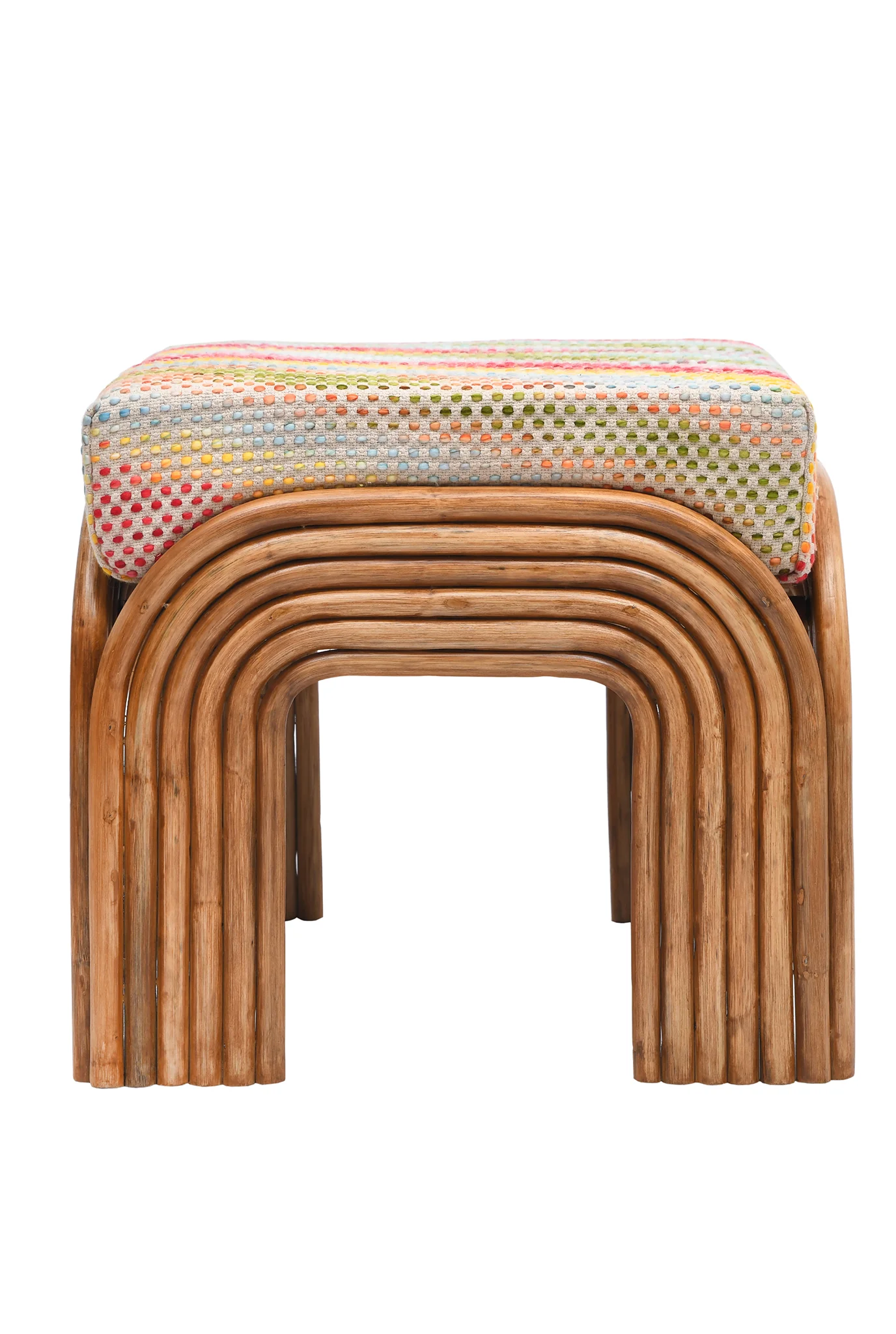 Bamboo Cushion Ottoman - Image 3