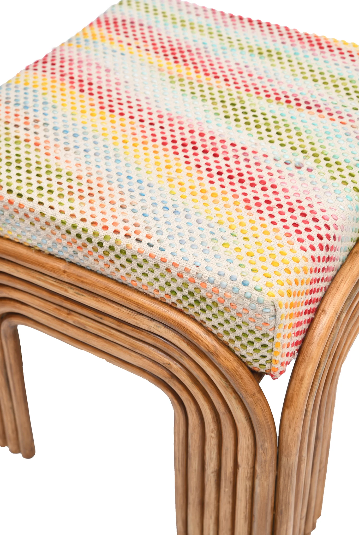 Bamboo Cushion Ottoman - Image 4