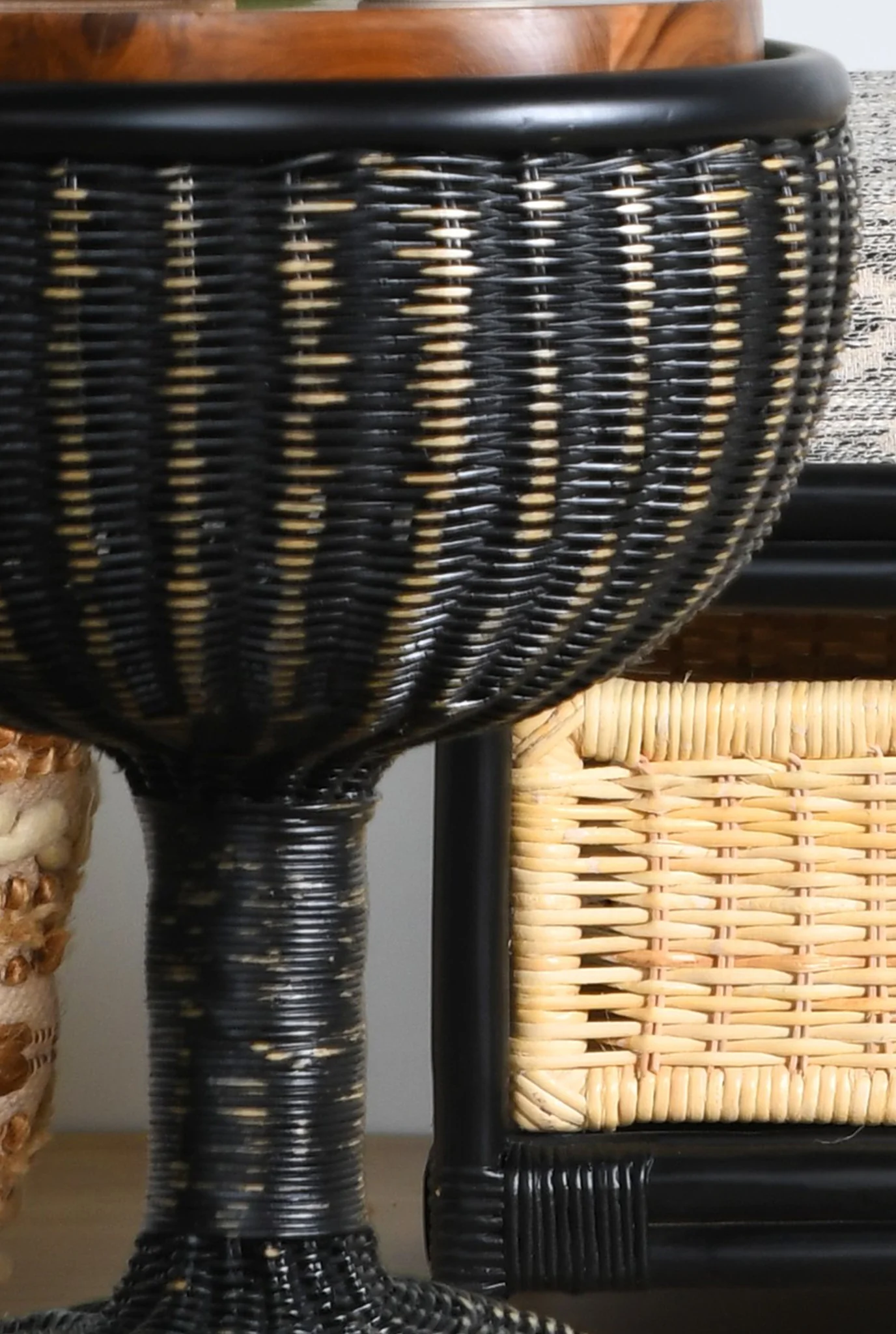 Bamboo Drum Accent Table - Image 3