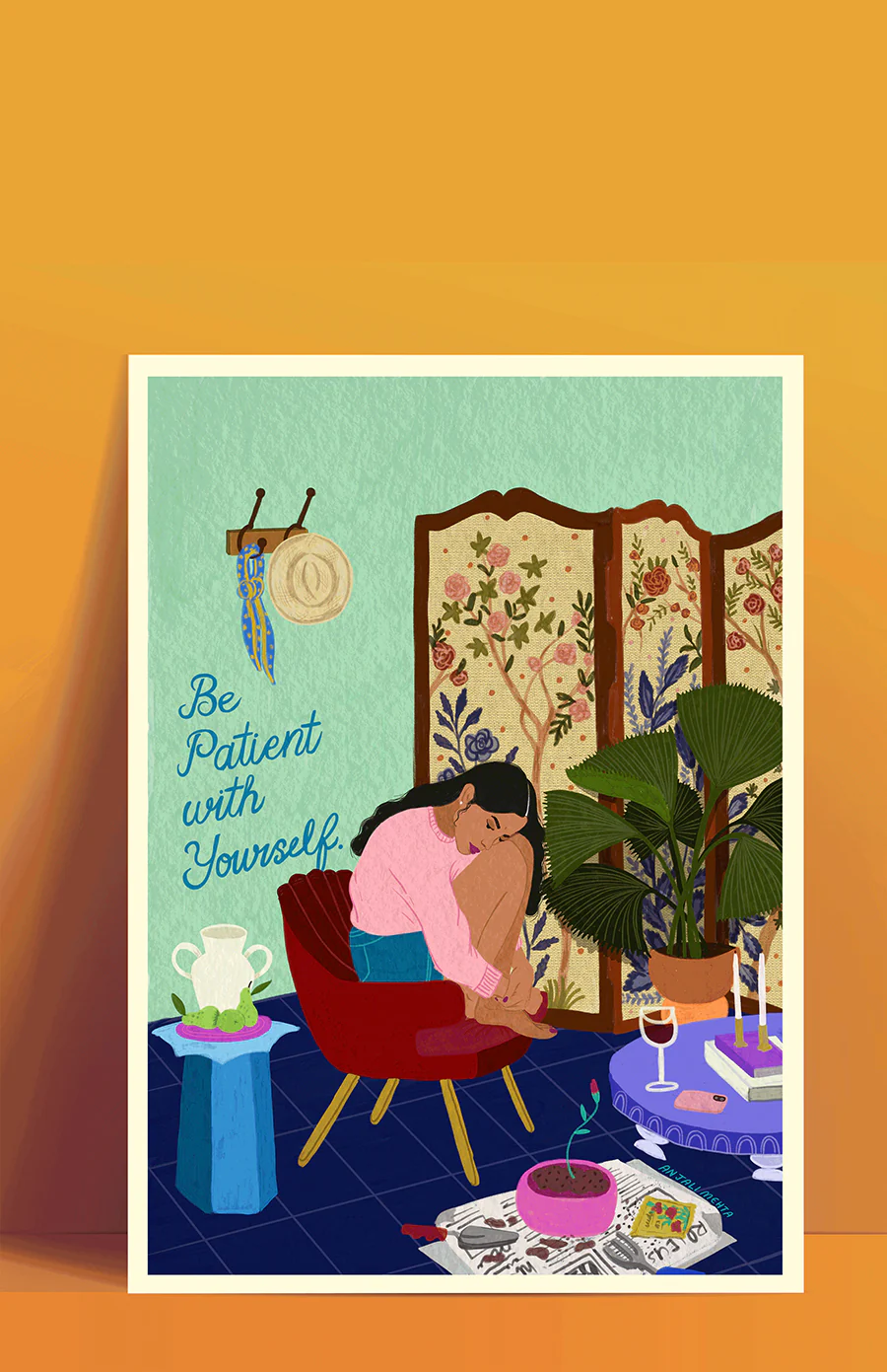 Be Patient With Yourself Art Print