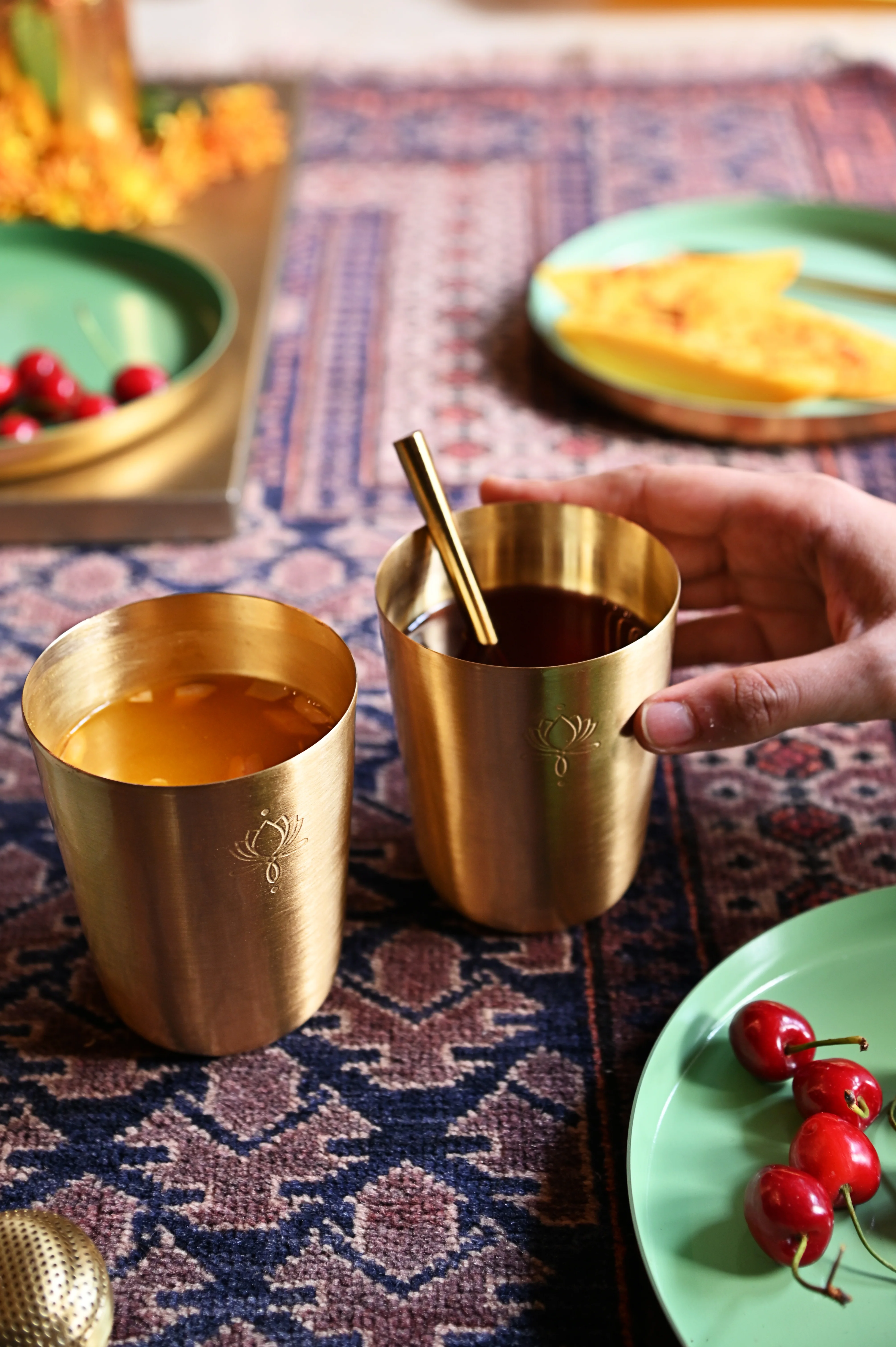 Brass tumblers - set of two - Image 4