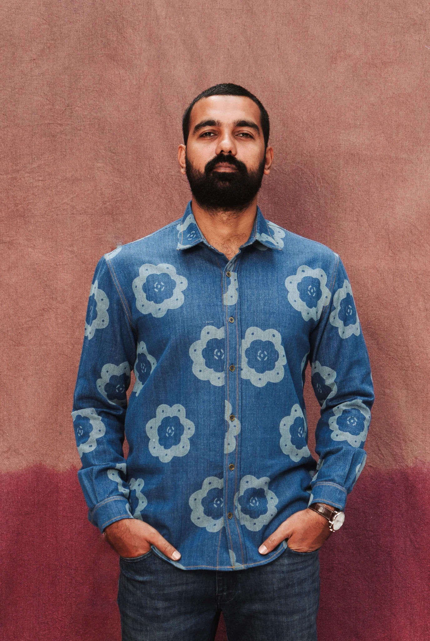 Caraway Handloom Denim Shirt - Image 3