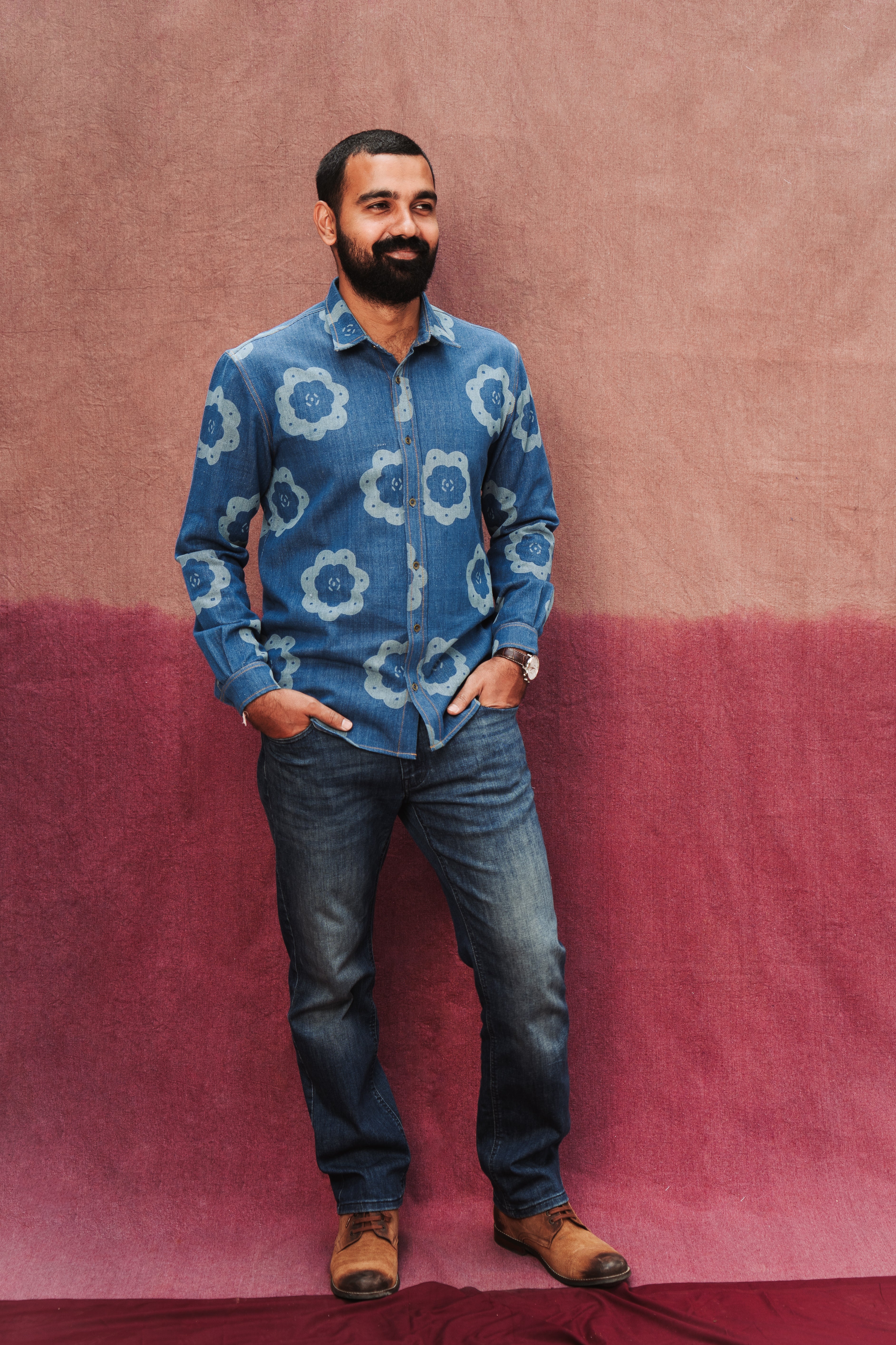 Caraway Handloom Denim Shirt - Image 4