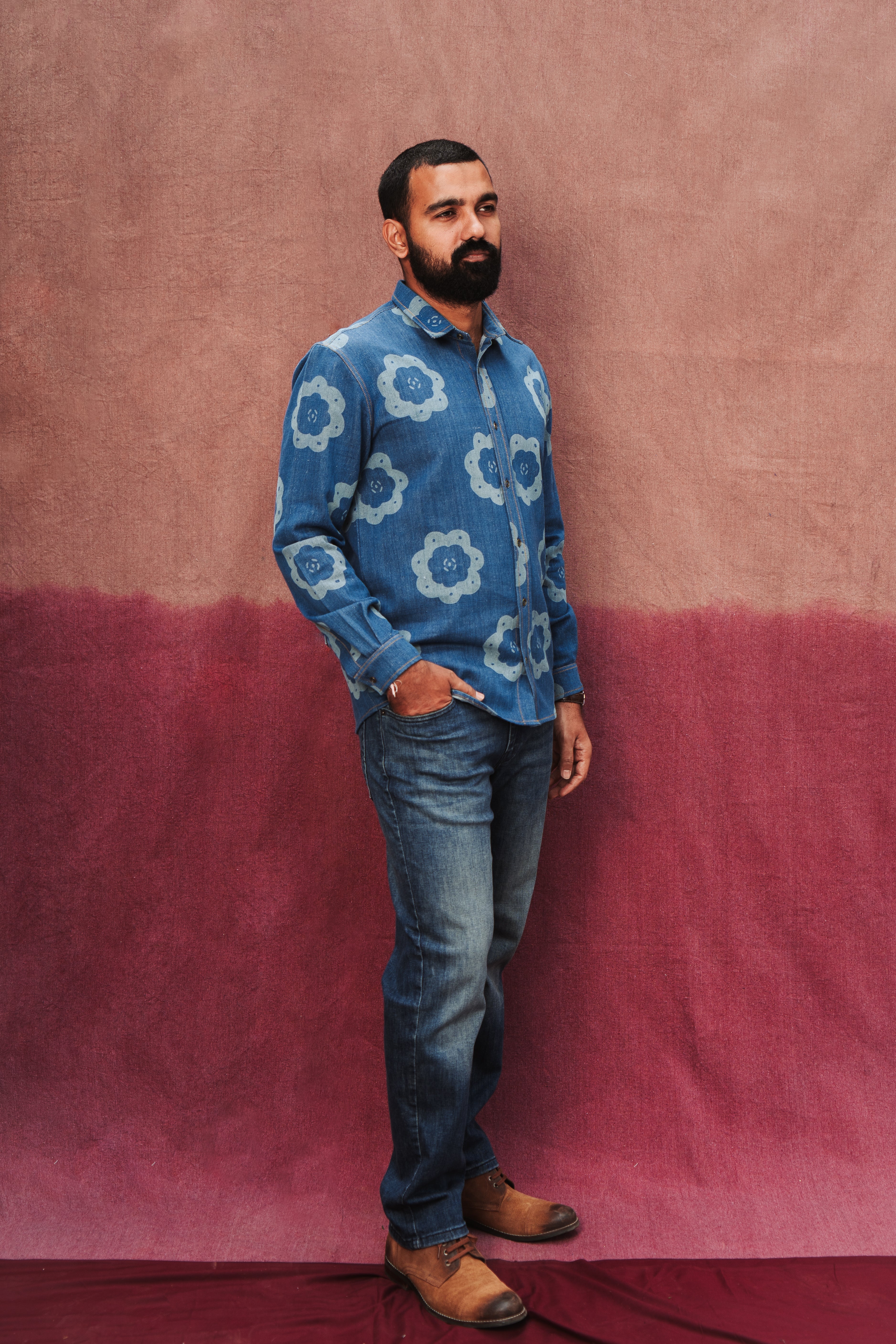 Caraway Handloom Denim Shirt - Image 5