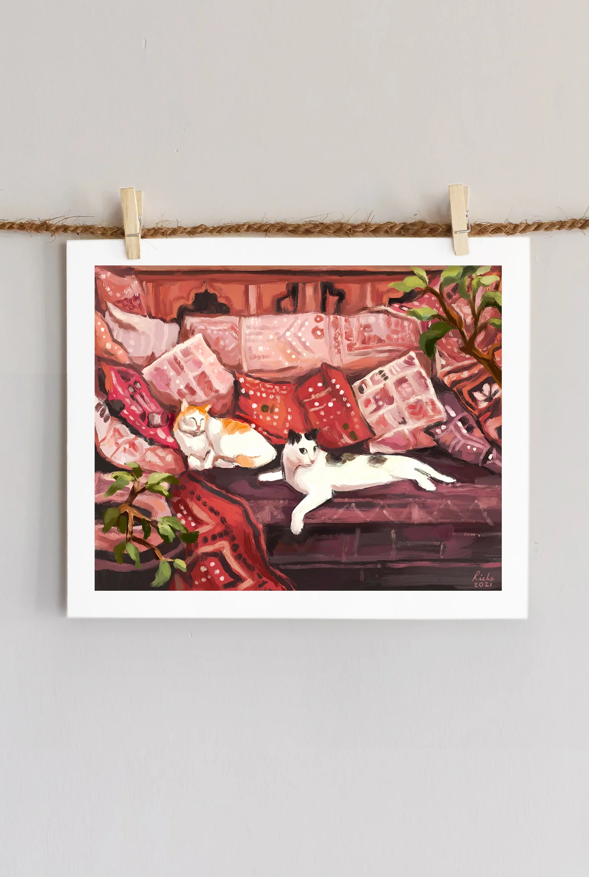 Cats In A Kutch Art Print