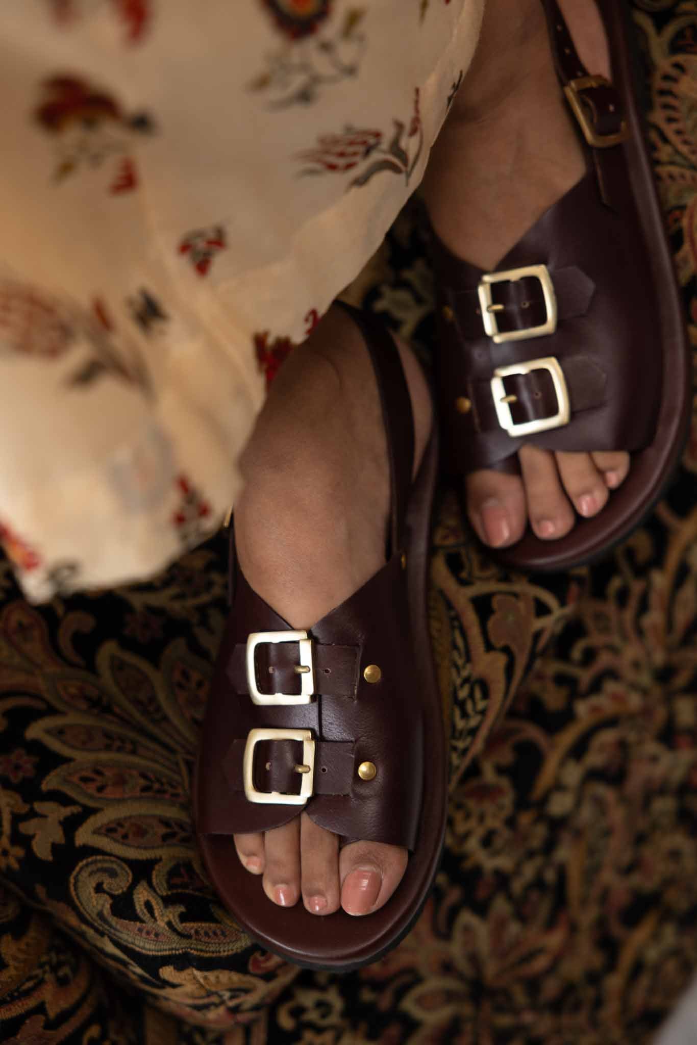 Envelope Sandals Double Buckle - Image 8