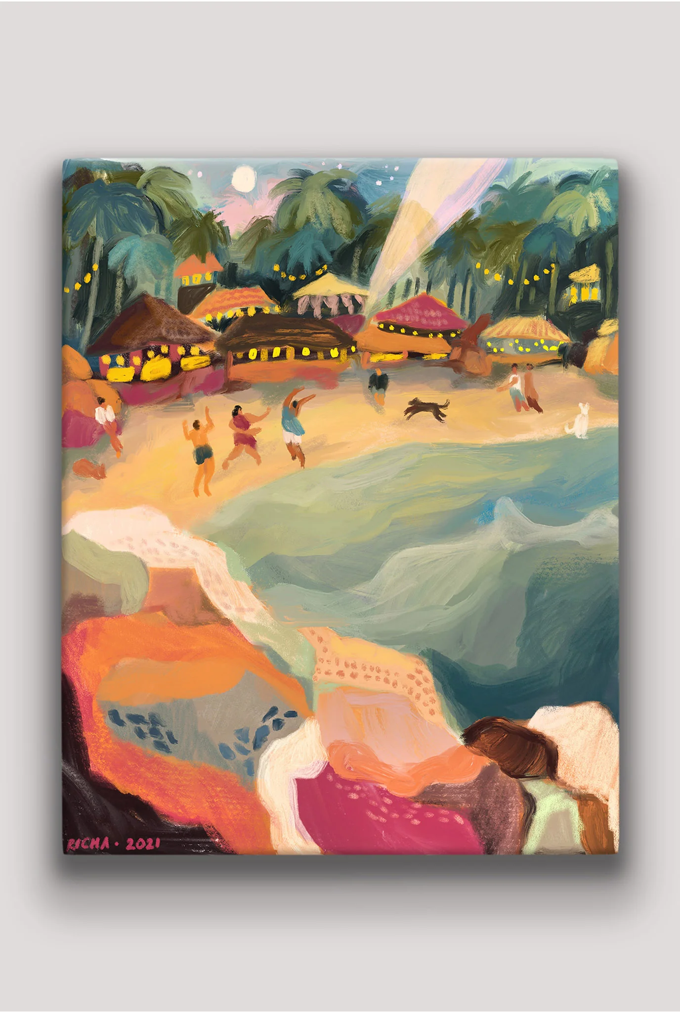 Full Moon Party Art Print