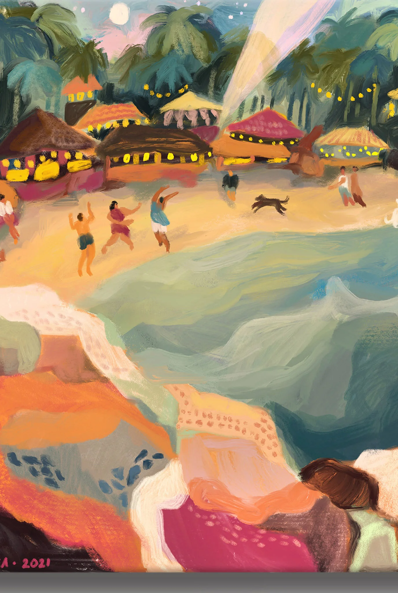 Full Moon Party Art Print - Image 2
