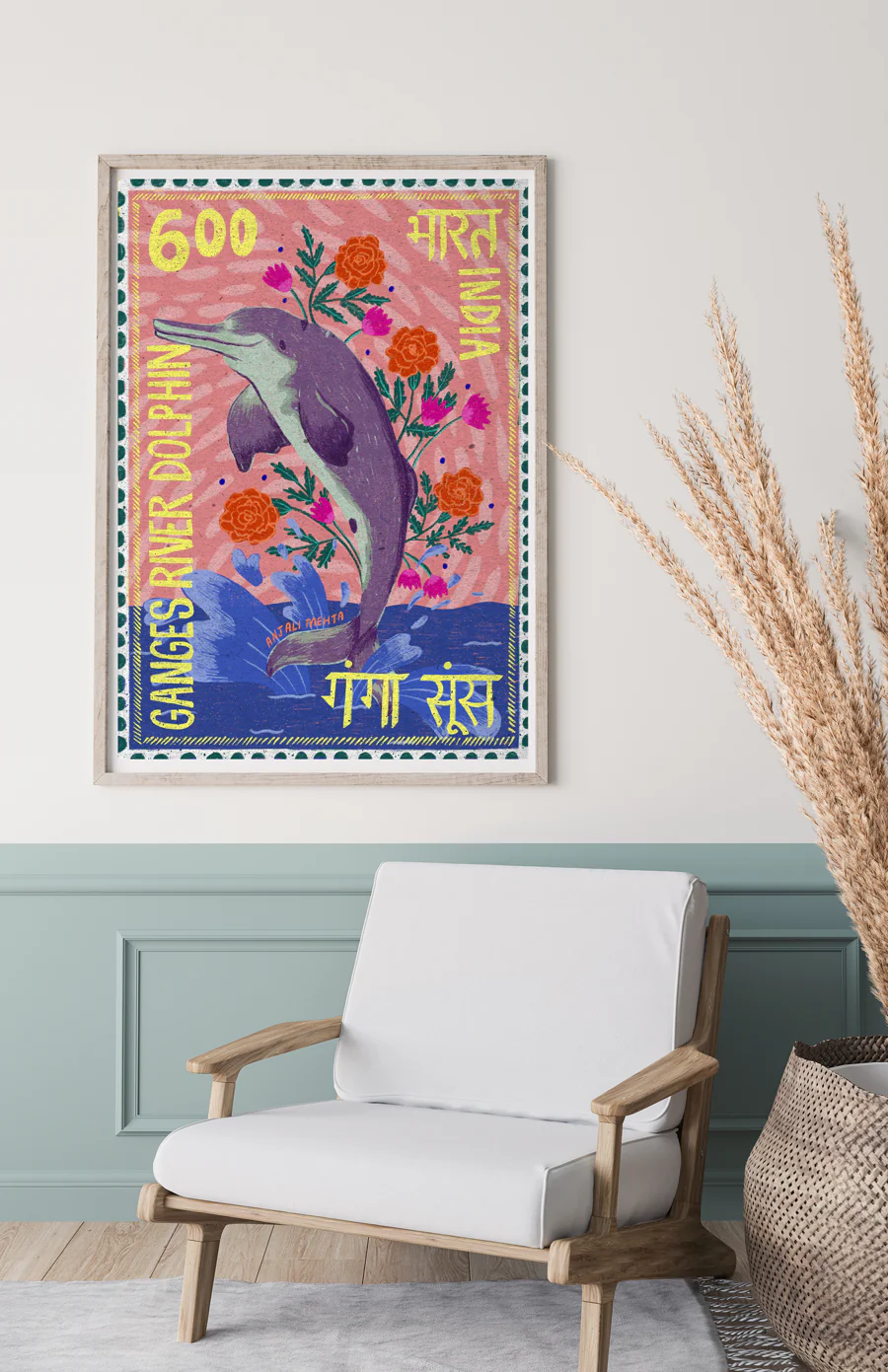 Ganges Dolphin Art Print - Image 2