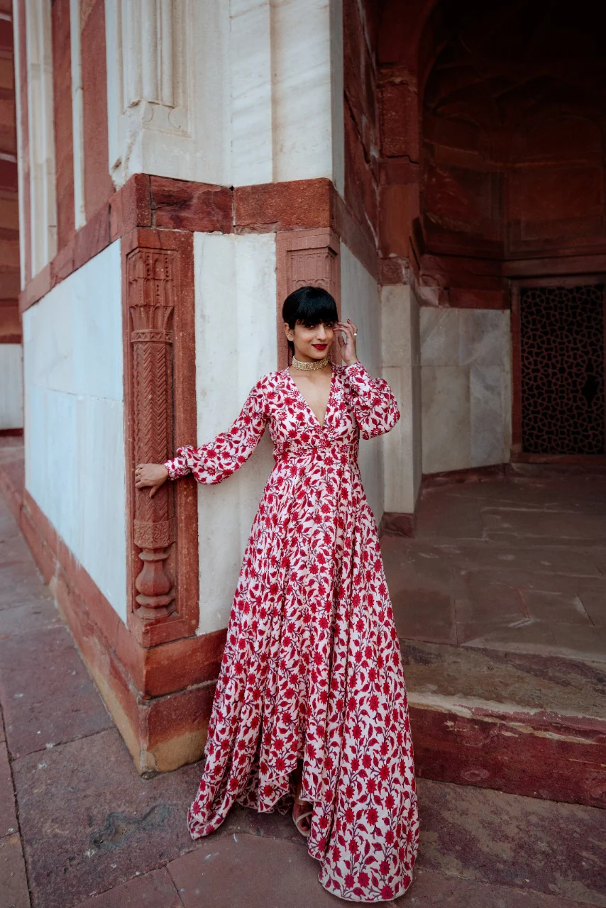 Genda Silk Maxi Dress - Image 7