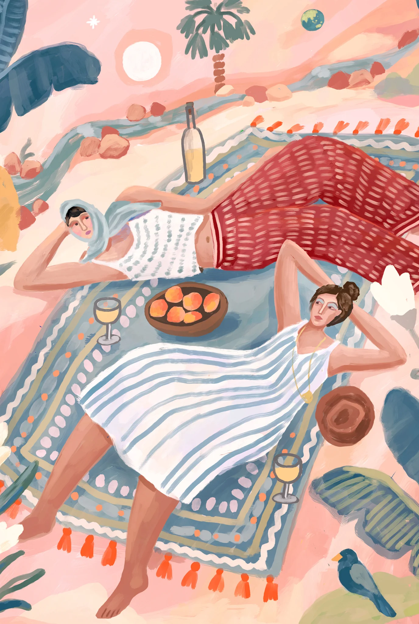 Girlfriends Art Print - Image 2