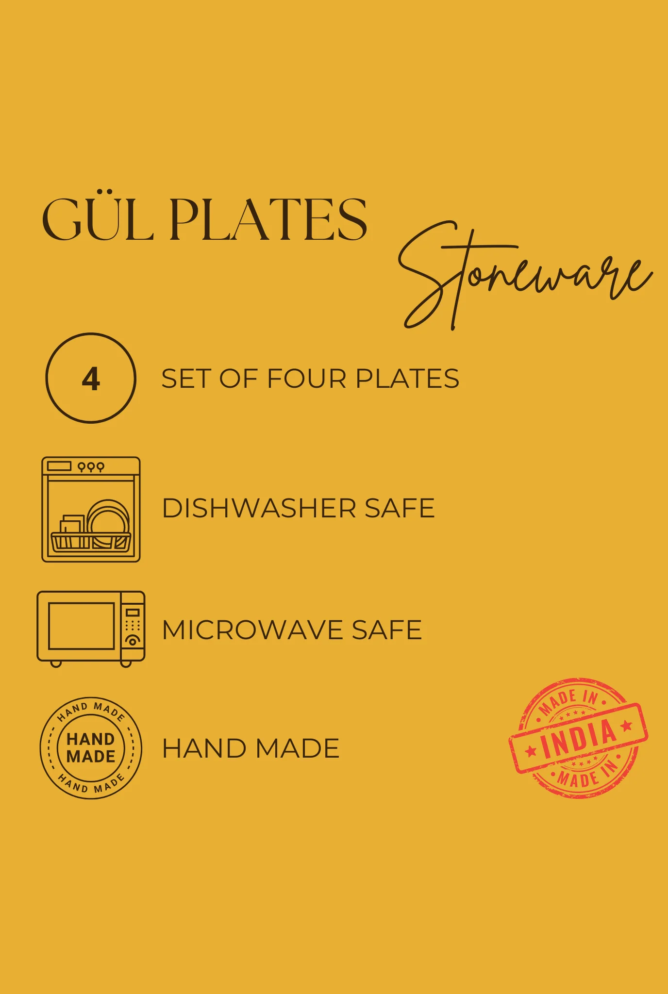 Gül plates - set of four - Image 5