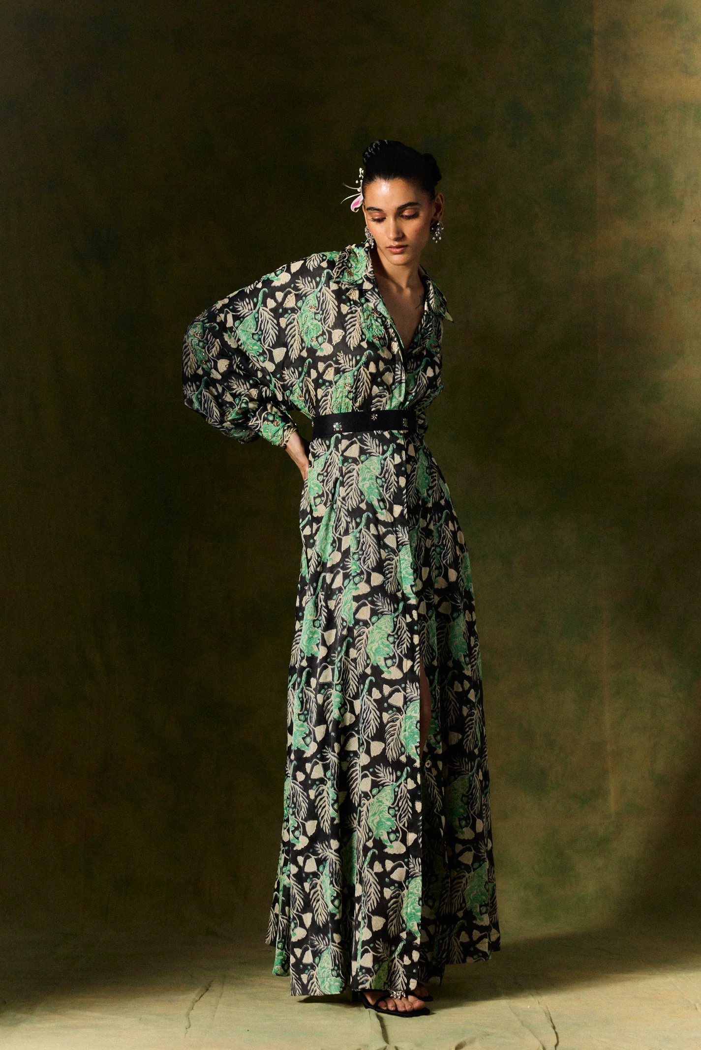 Gulsher Silk Shirt Dress - Image 3