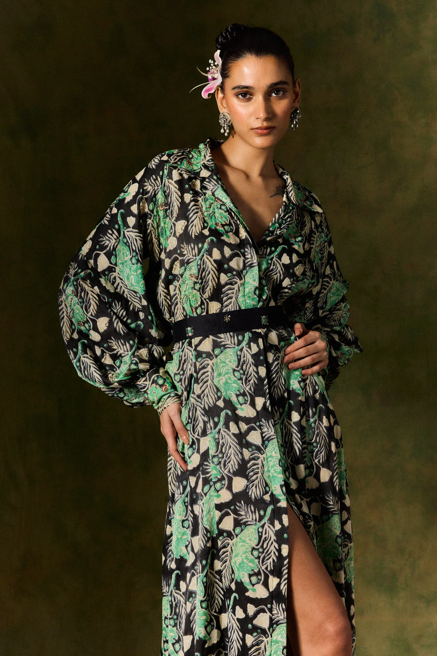 Gulsher Silk Shirt Dress - Image 5