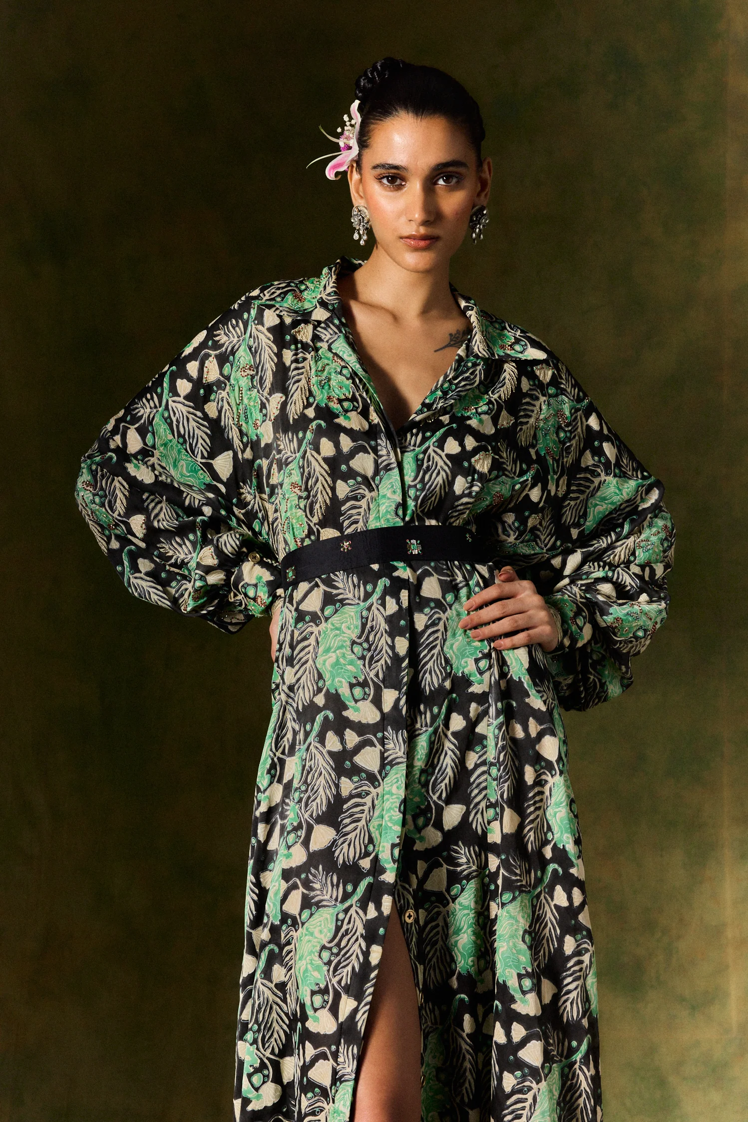 Gulsher Silk Shirt Dress - Image 6