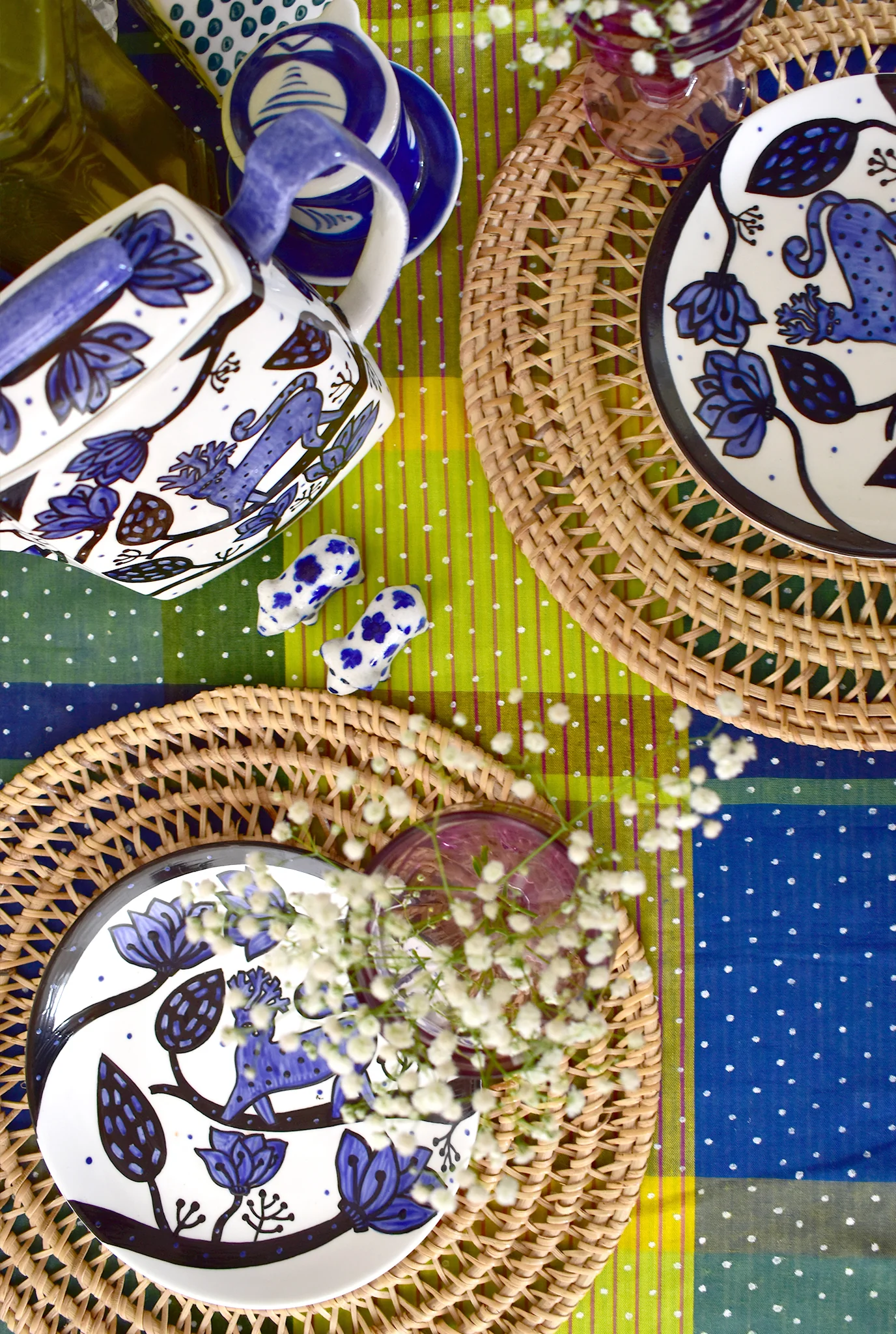 Jodi Hand Painted Gondh Plate - Image 3