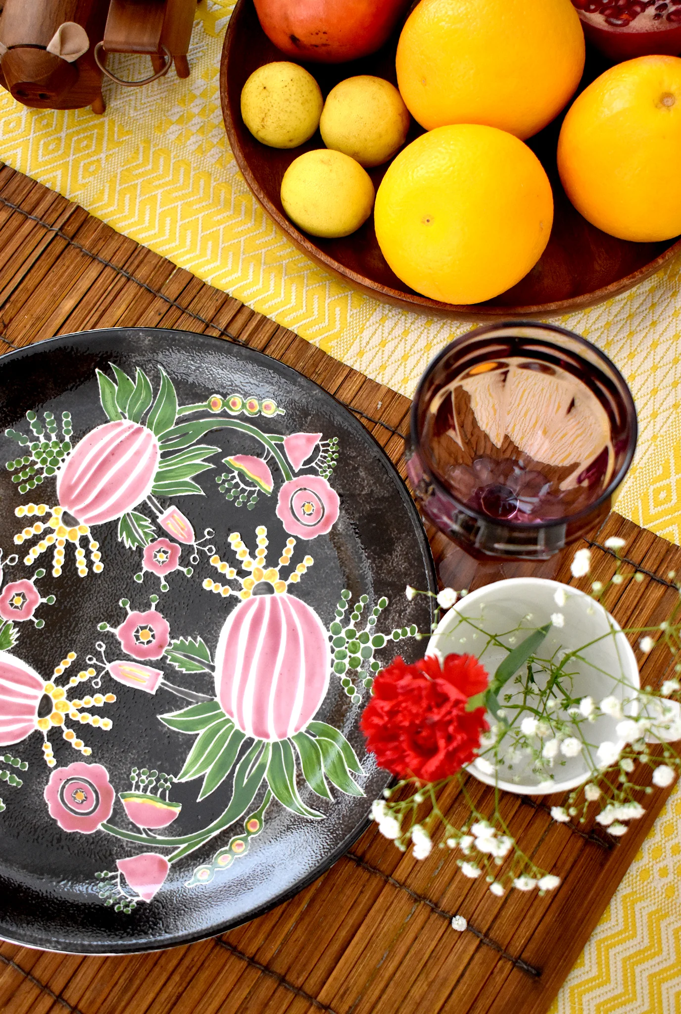 Jodi Hand Painted Pine Plate - Image 2