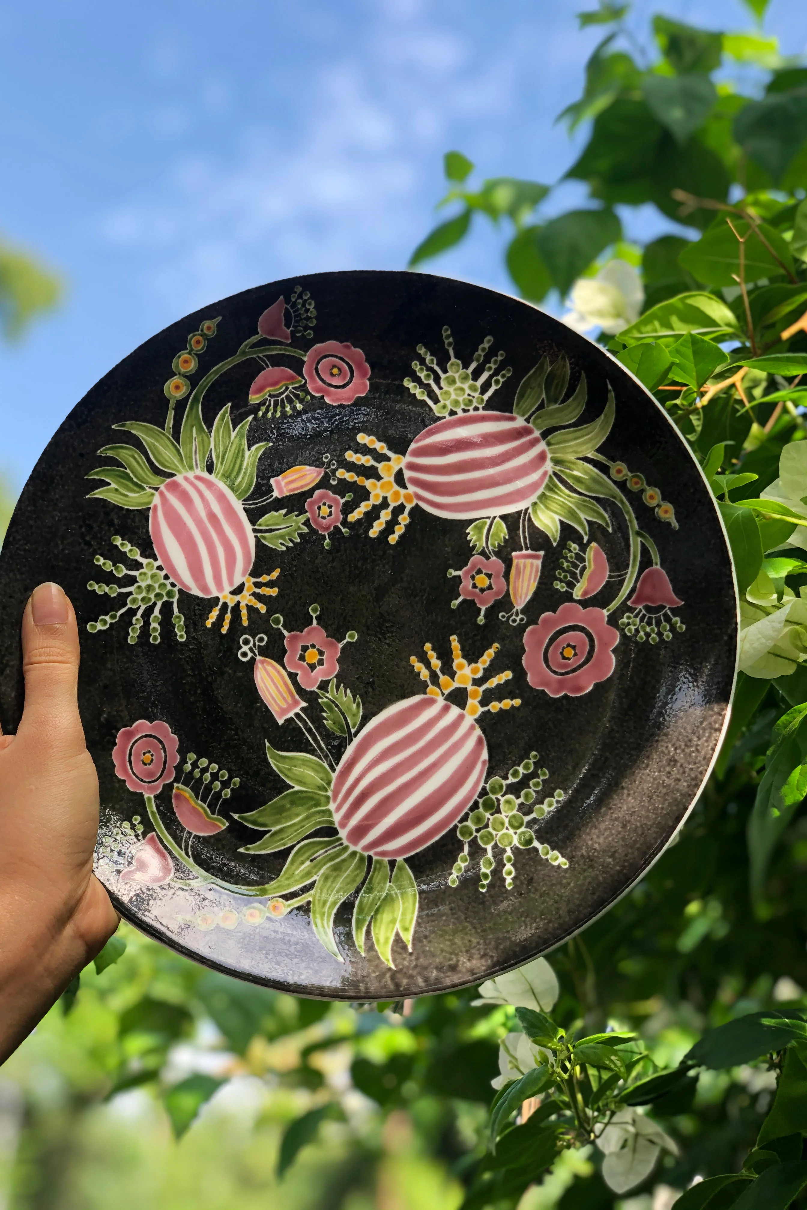 Jodi Hand Painted Pine Plate - Image 3