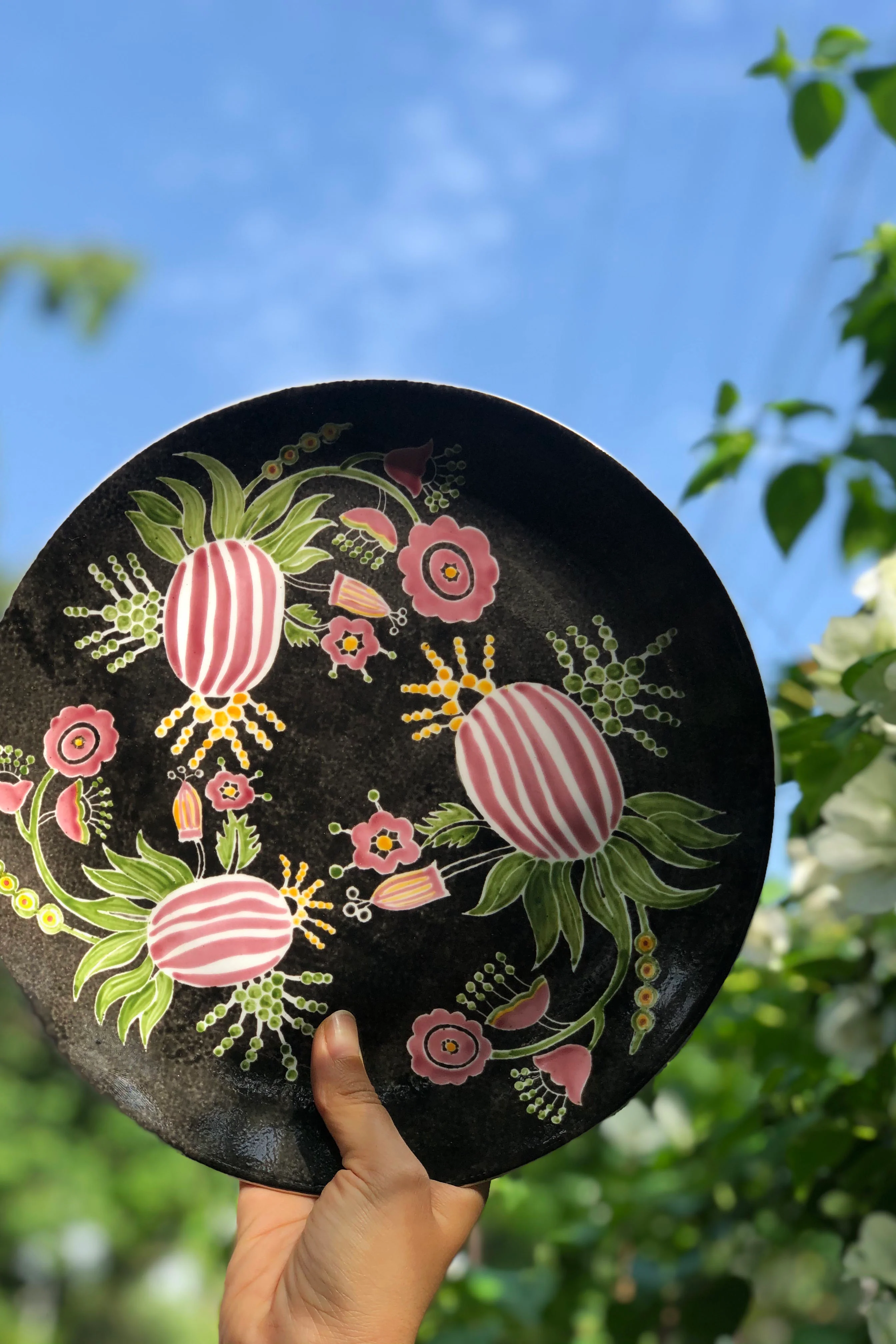 Jodi Hand Painted Pine Plate - Image 4