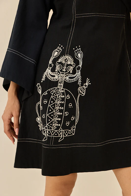 Jugnu Handloom Shift Dress - Image 4