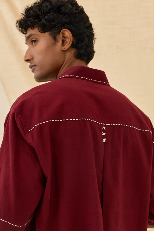Kuhu Handloom Boxy Fit Shirt - Image 3