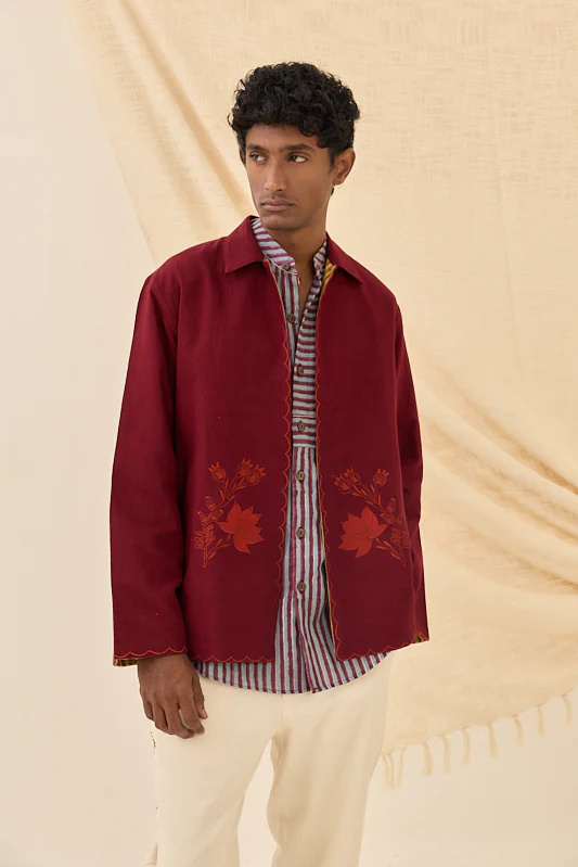 Kuhu Handloom Reversible Jacket - Image 3