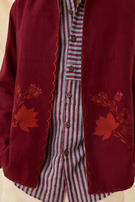 Kuhu Handloom Reversible Jacket - Image 4