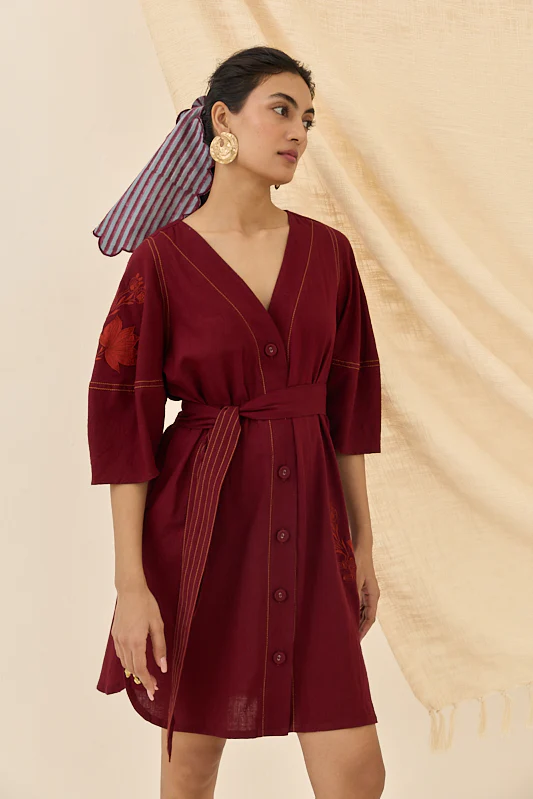 Kuhu Handloom Shift Dress - Image 3