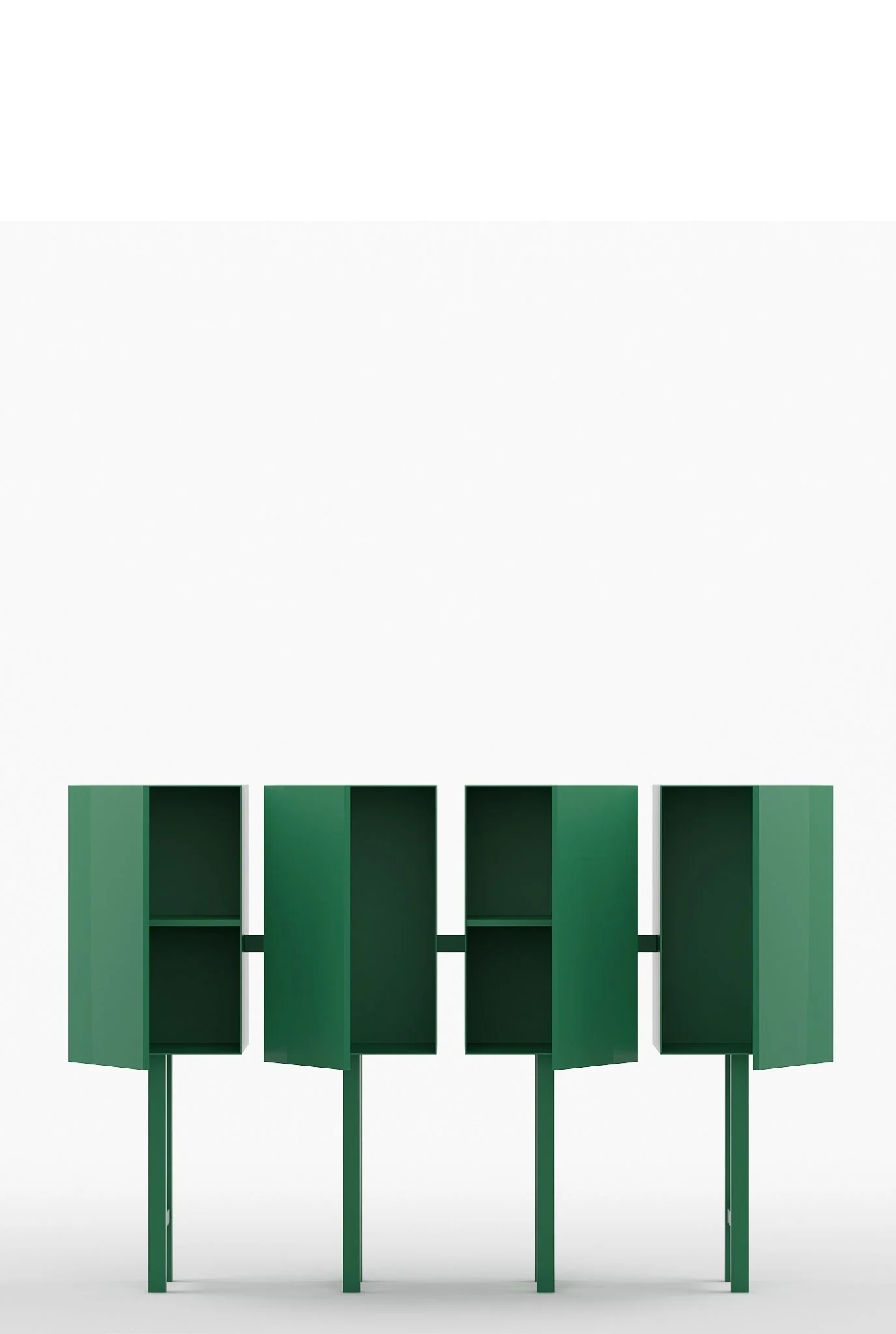 Metro Mod Console Table In Emerald Green Finish - Image 2