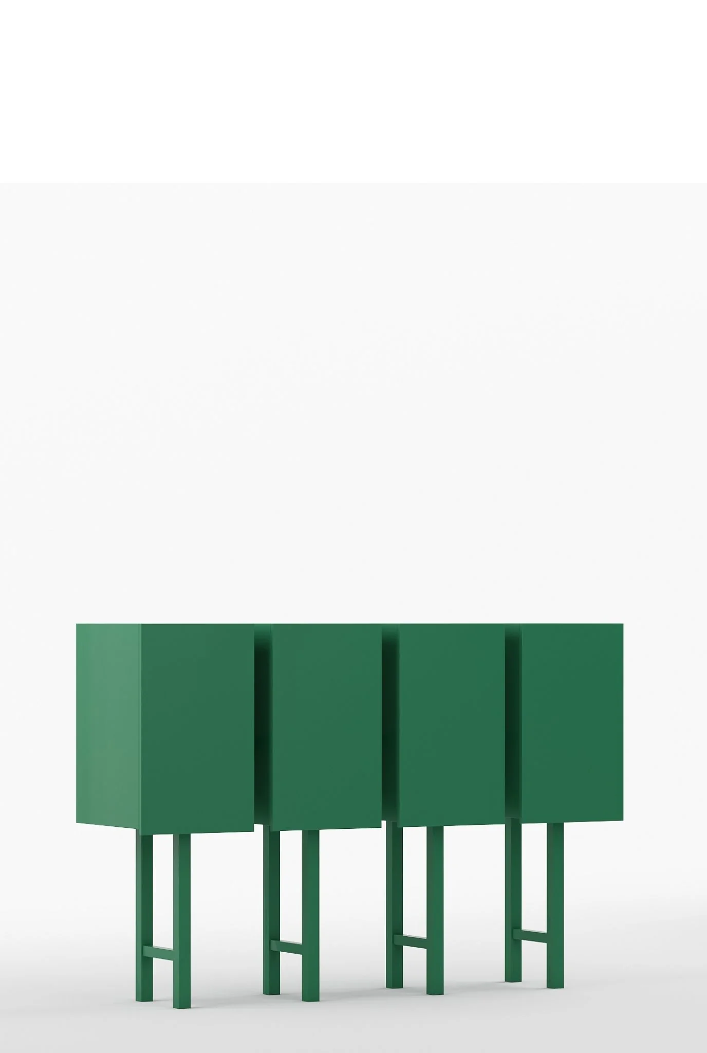 Metro Mod Console Table In Emerald Green Finish - Image 3