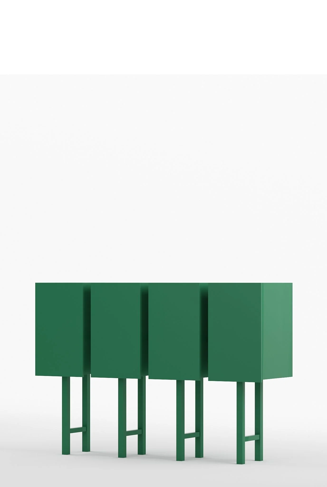 Metro Mod Console Table In Emerald Green Finish - Image 4