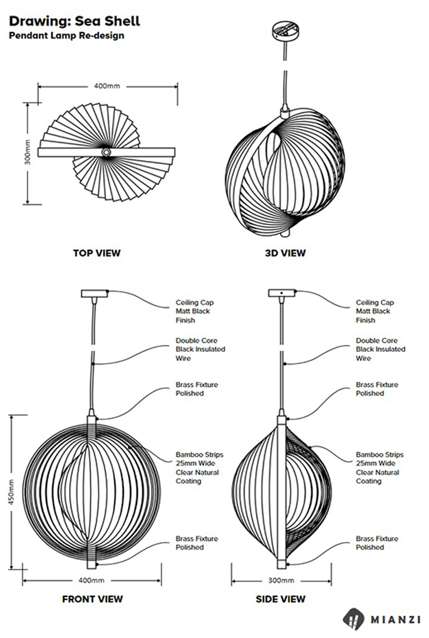 Seashell Pendant Lamp - Image 6
