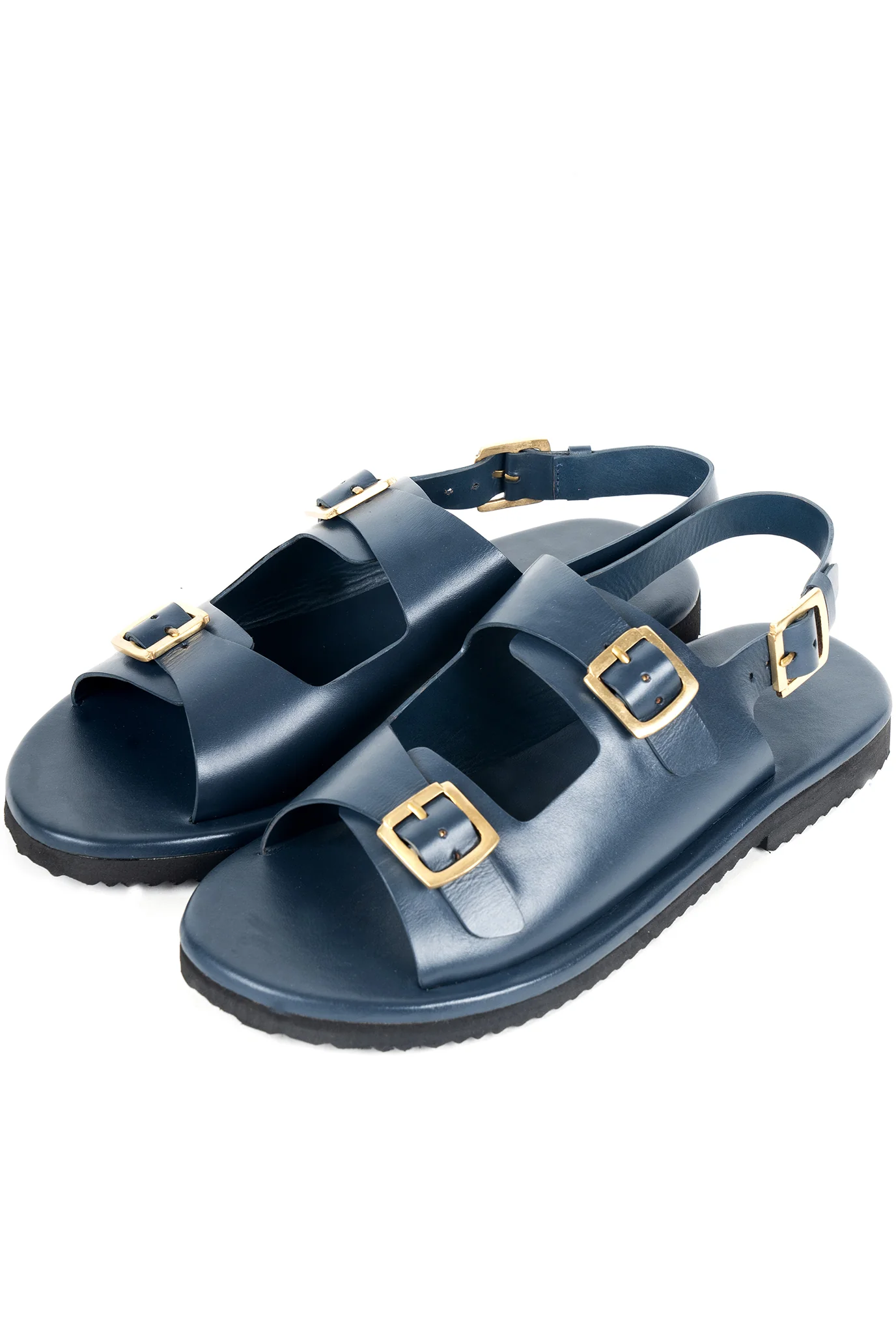 Classic Two Strap Leather Sandals - Image 11