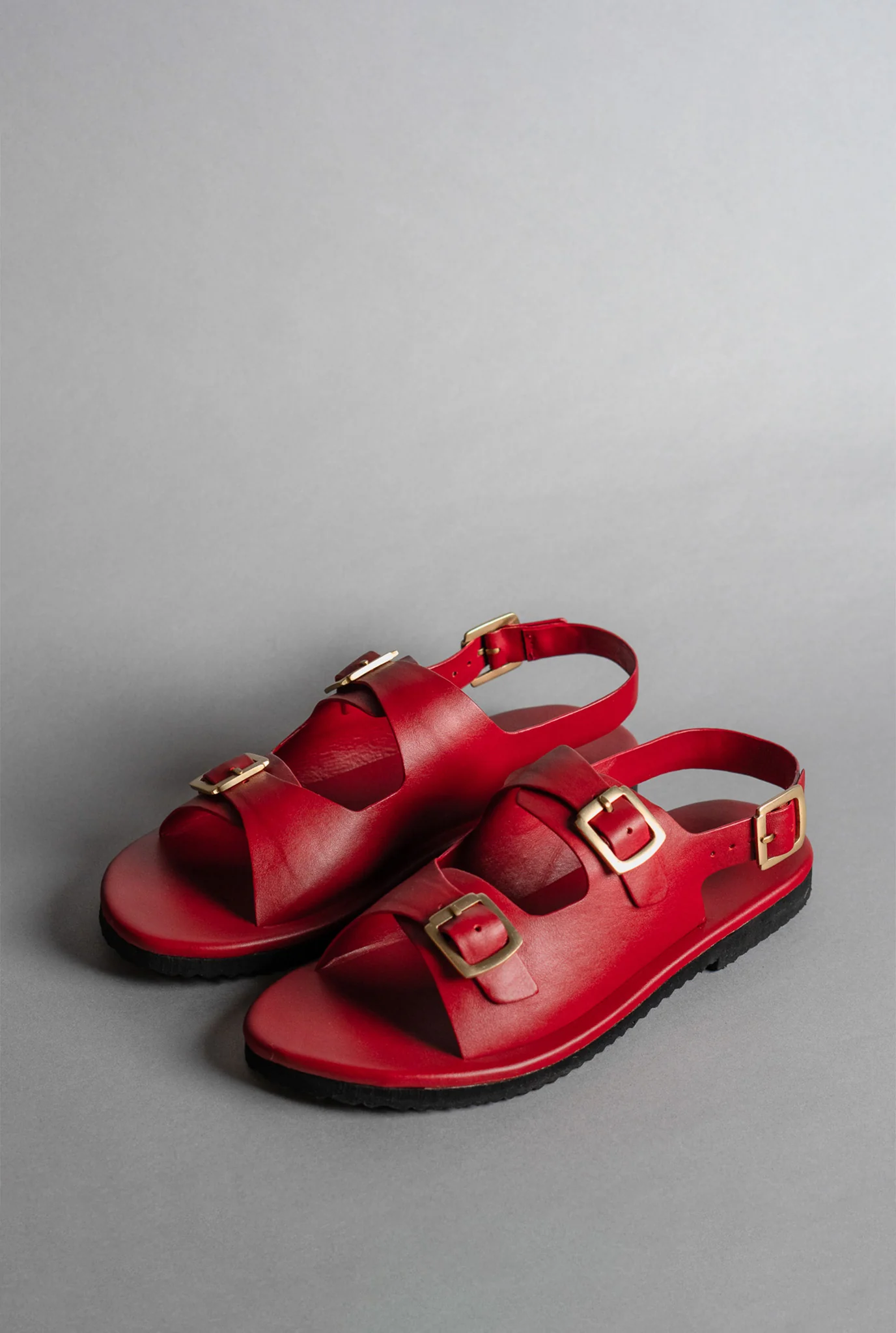 Classic Two Strap Leather Sandals - Image 13