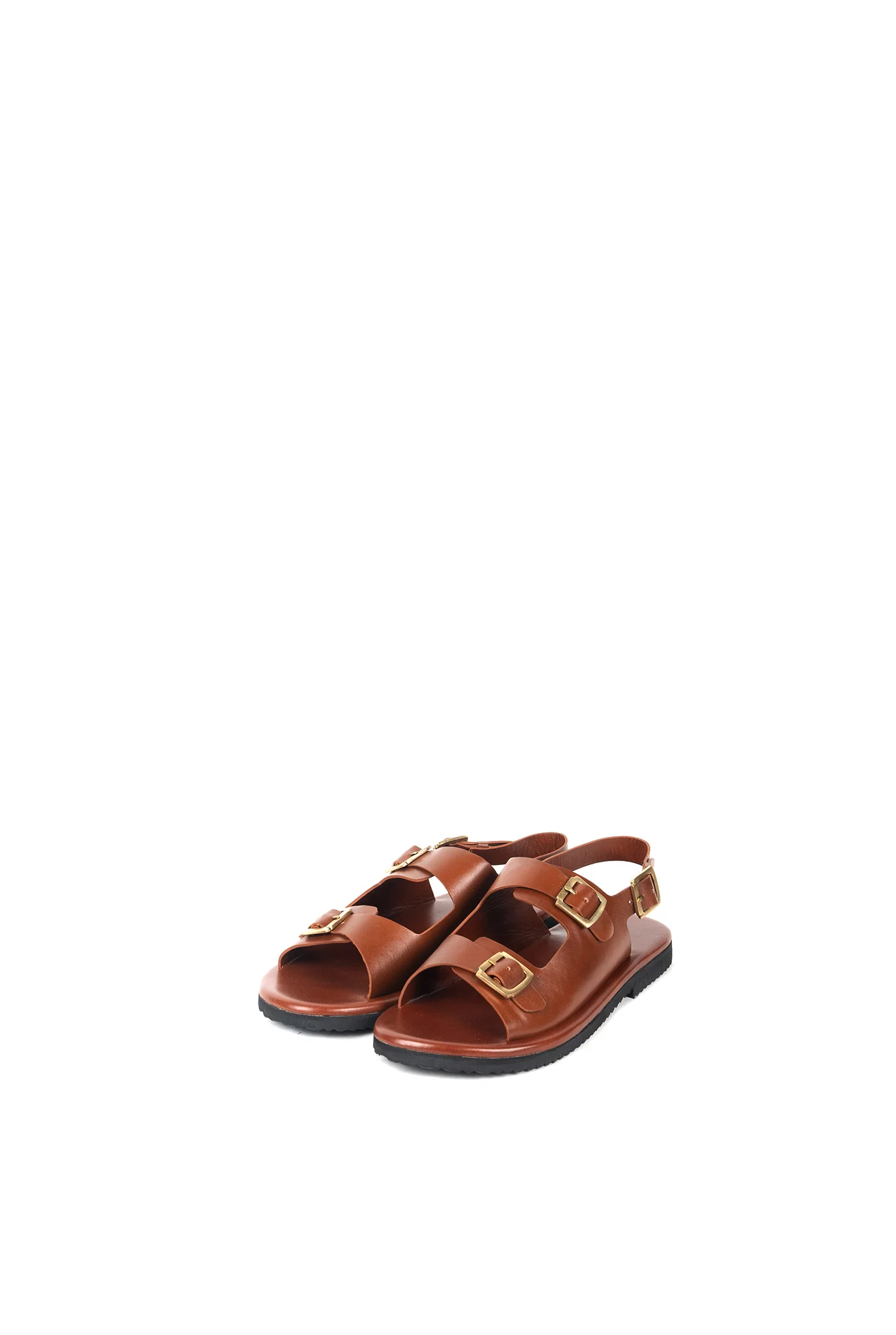 Classic Two Strap Leather Sandals - Image 15