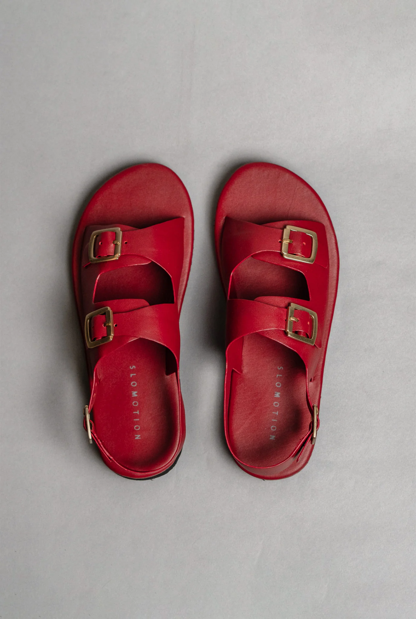 Classic Two Strap Leather Sandals - Image 2