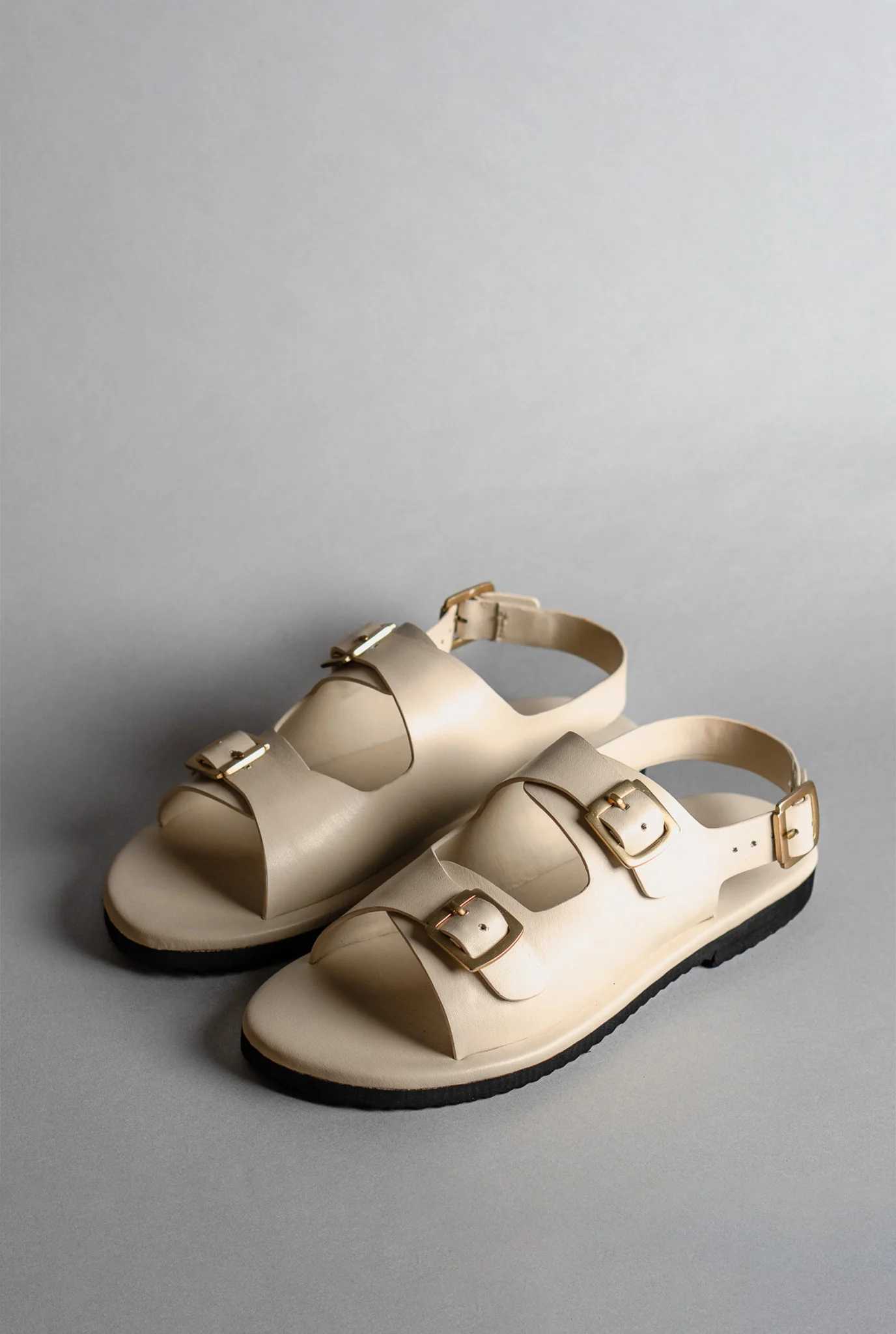 Classic Two Strap Leather Sandals - Image 3