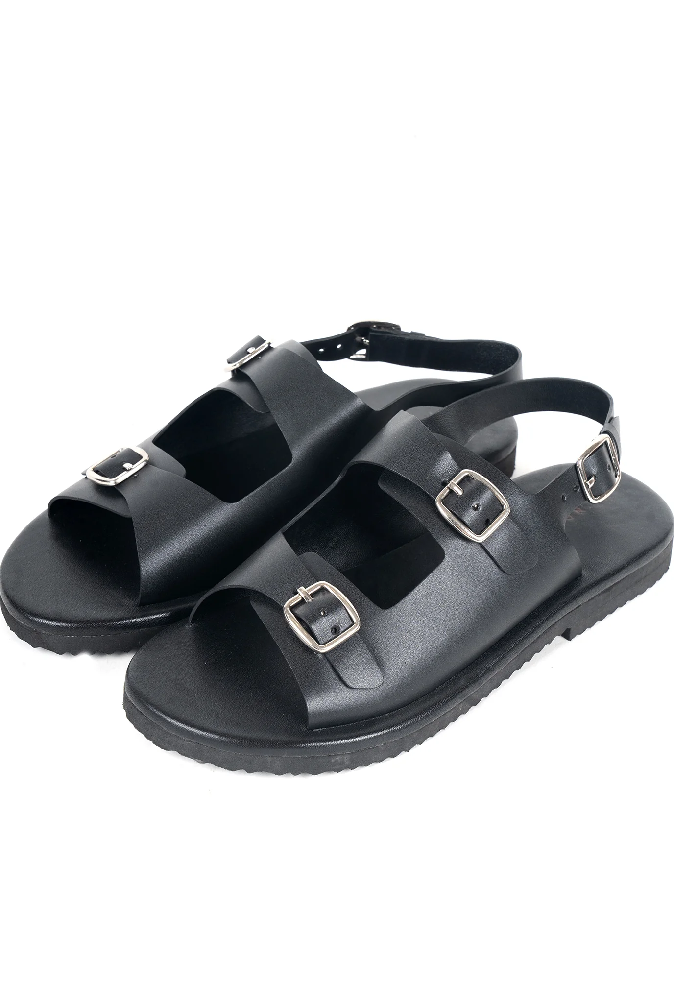 Classic Two Strap Leather Sandals - Image 5