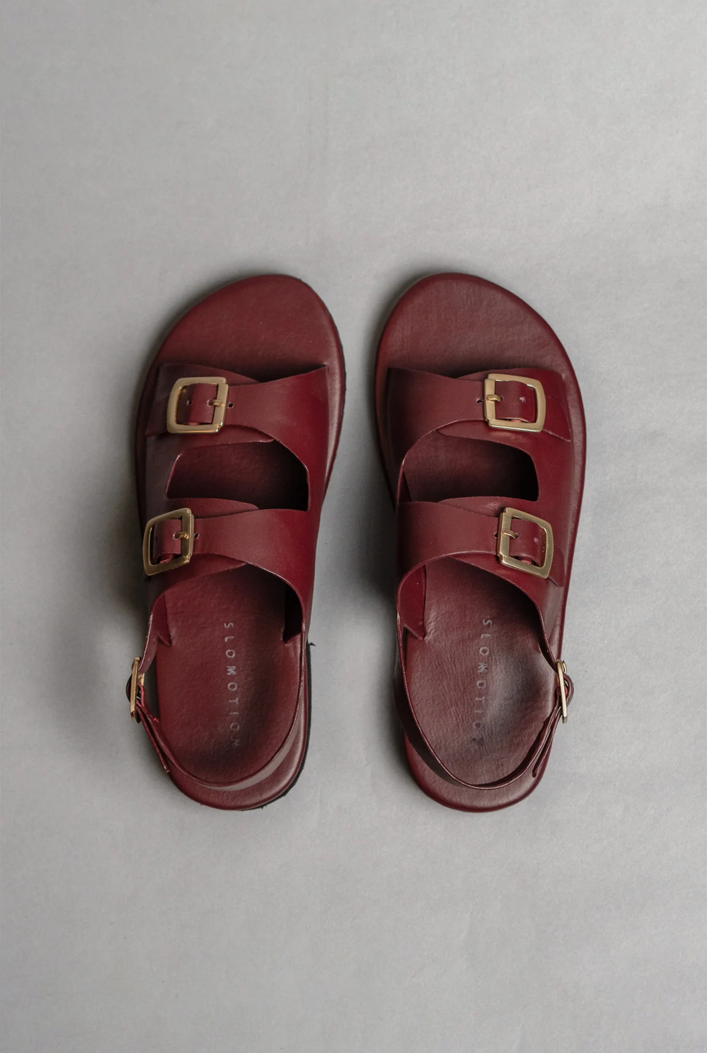 Classic Two Strap Leather Sandals - Image 9