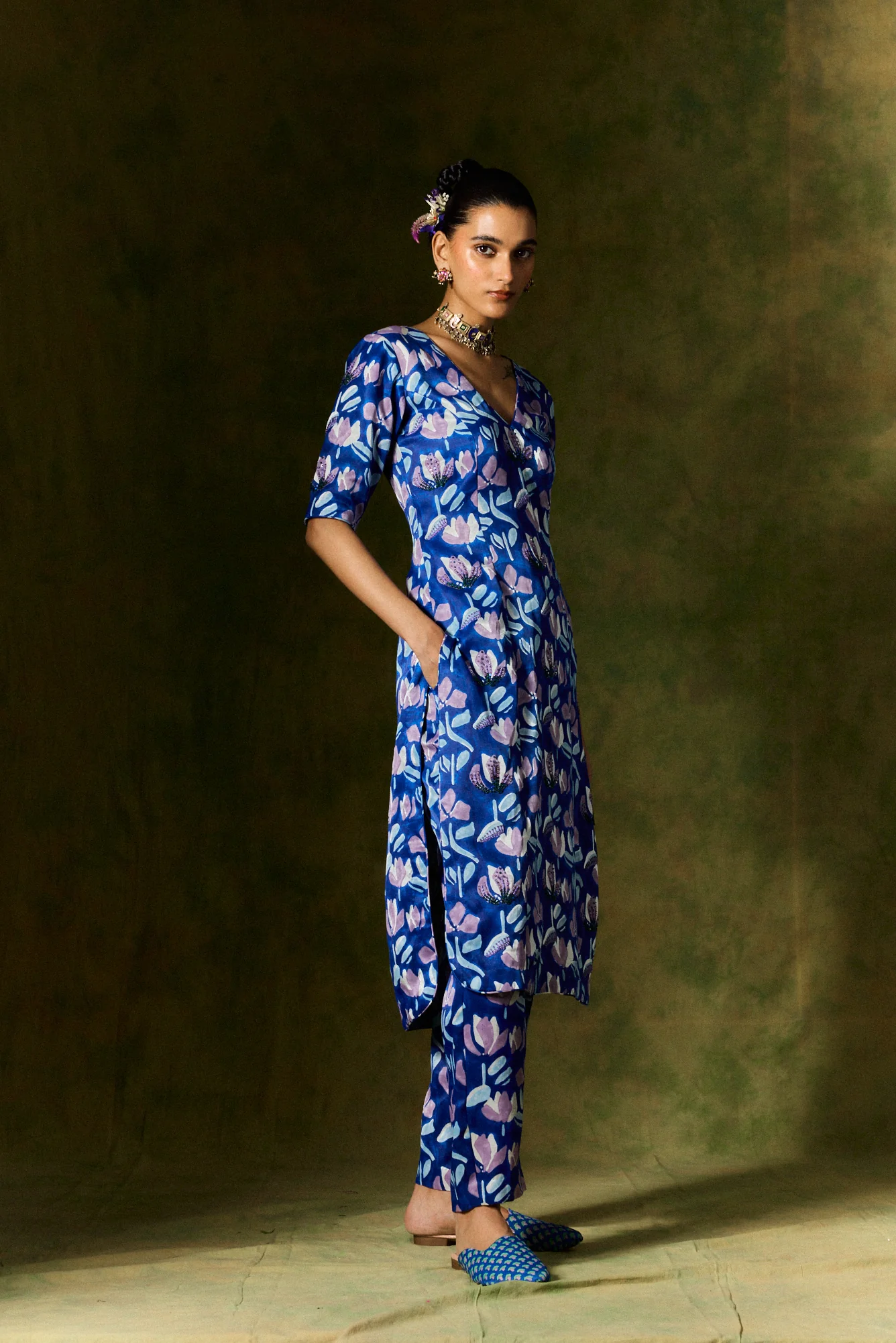 Neelam Silk Kurta Set - Image 3
