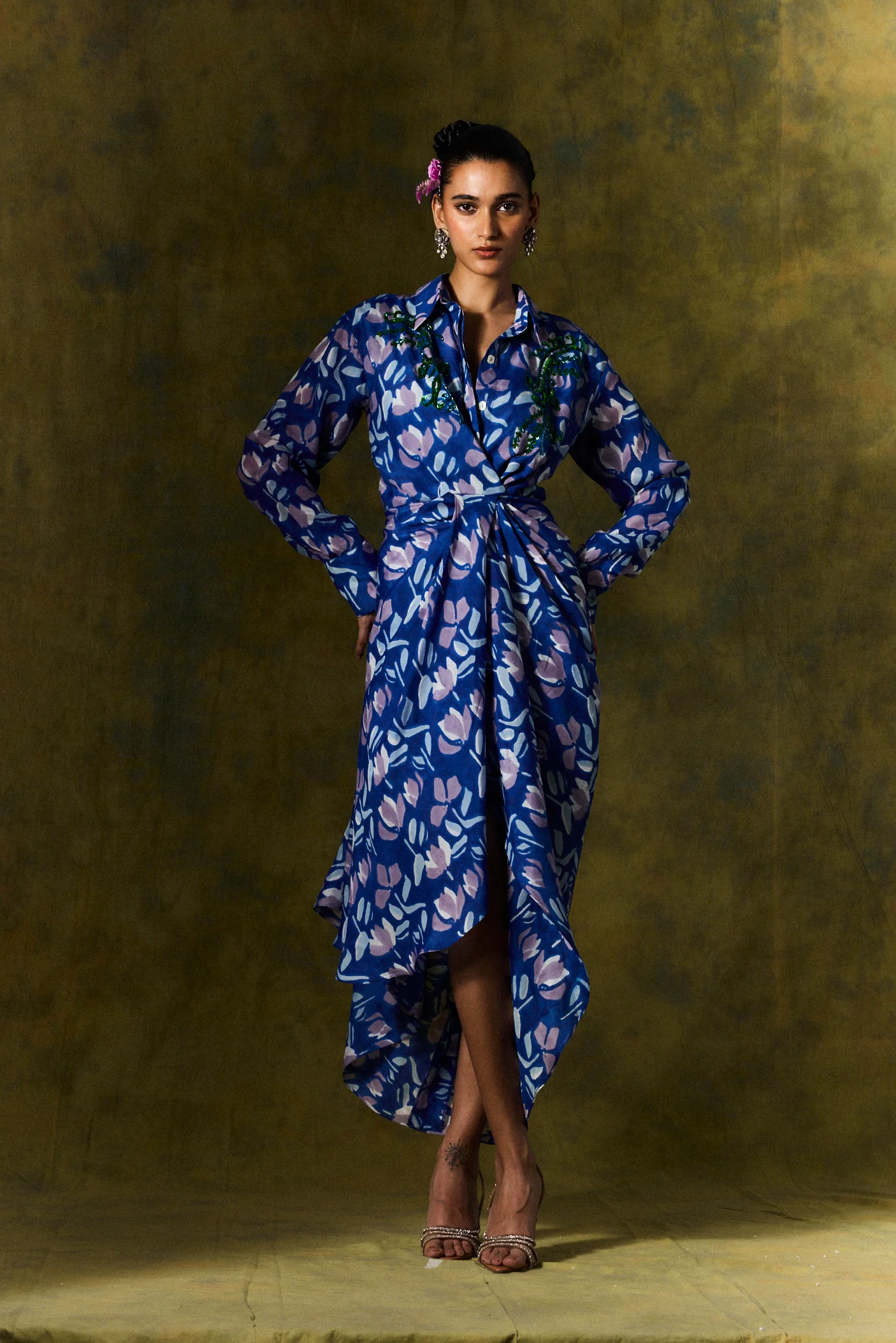 Neelam Silk Shirt Dress - Image 3