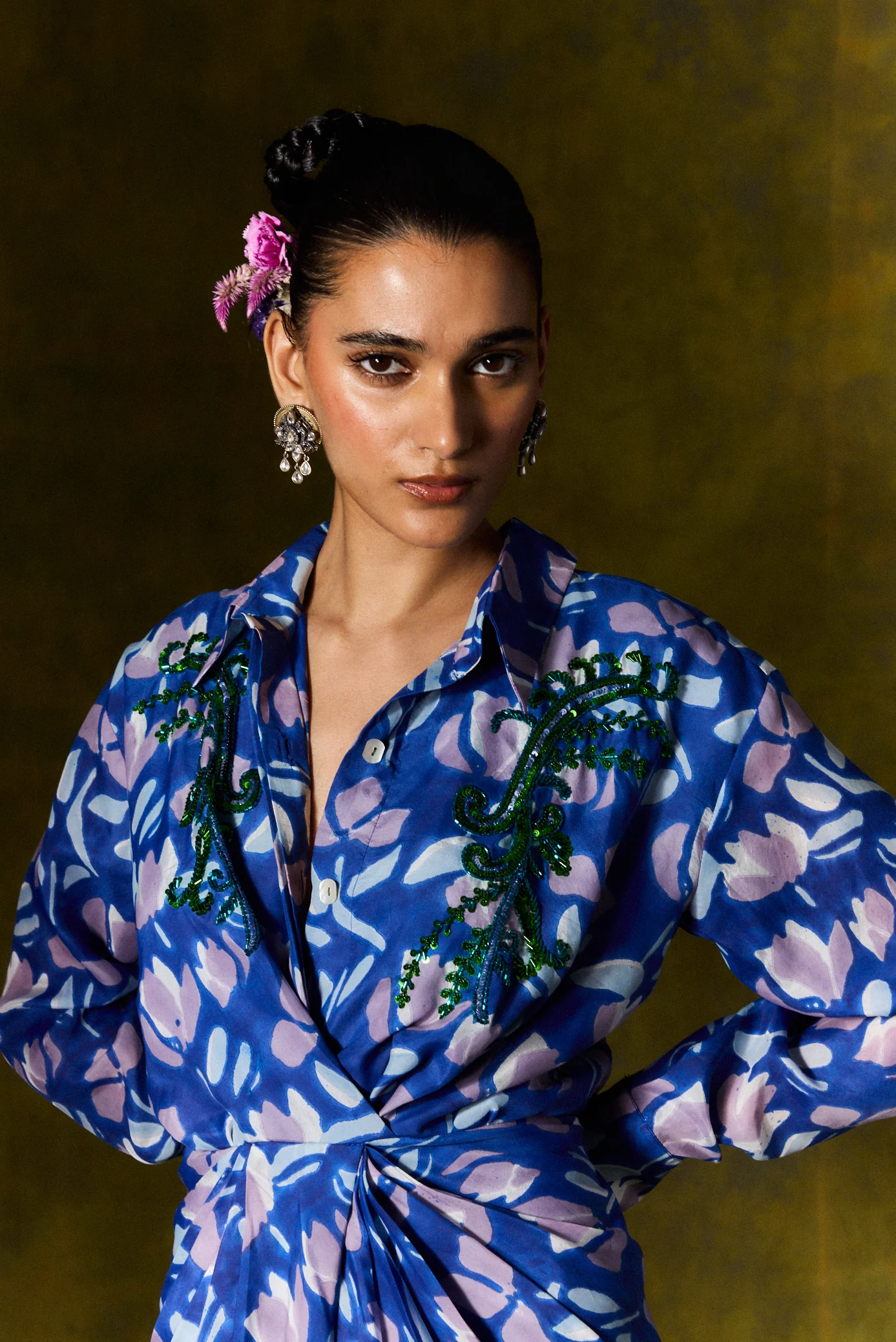 Neelam Silk Shirt Dress - Image 7