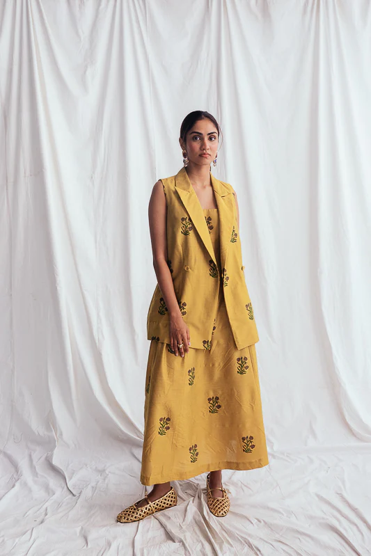 Nimbu Silk Blazer - Image 3