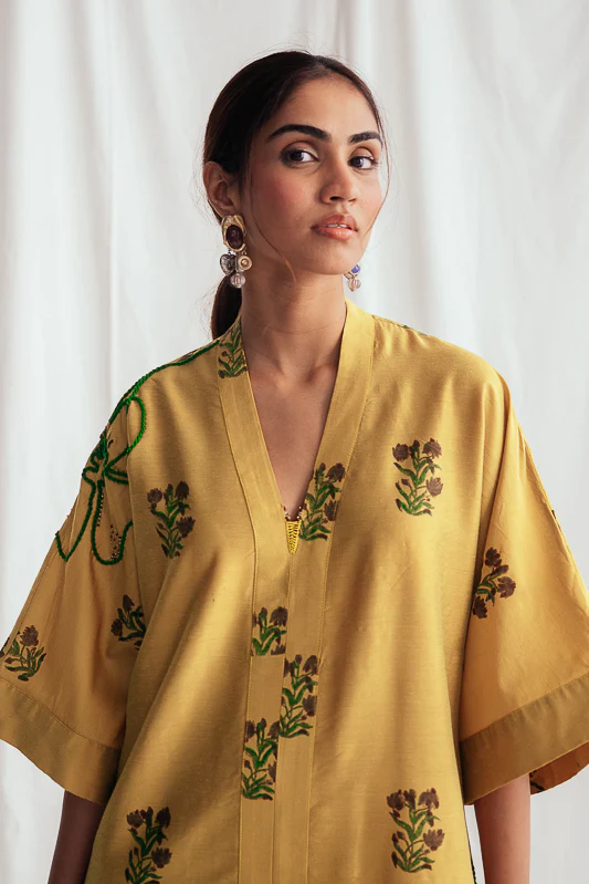 Nimbu Silk Day Dress - Image 3