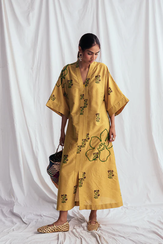 Nimbu Silk Day Dress - Image 4