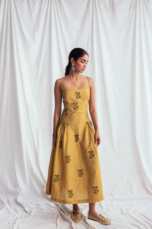 Nimbu Silk Dress - Image 3